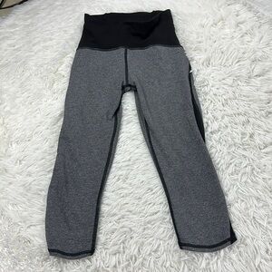 Lululemon Train Times Crop (17") Heathered Black / Black